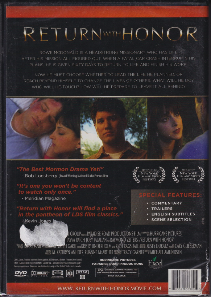 Return with Honor: A Missionary Homecoming (DVD, 2008) Latter-Day Saint dvd NEW Item image 2