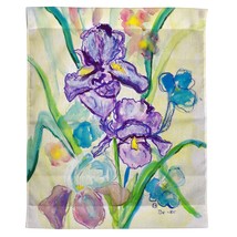 Betsy Drake Two Irises Outdoor Wall Hanging 24x30 - £39.14 GBP