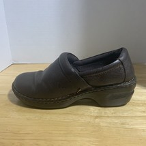 BOC Born Concept Womens Brown Peggy Slip On Leather Wedge Clogs Size 9 - $384.61 MXN