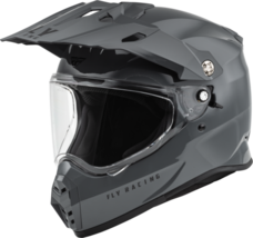 Fly Racing Adult Dual-Sport Trekker Solid Helmet Grey 2XL - £151.83 GBP