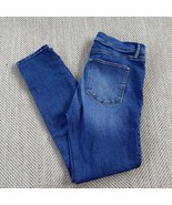 Loft Outlet Size 8 Women Jeans Modern Skinny Dark Wash Mid Rise Distressed - $7.69