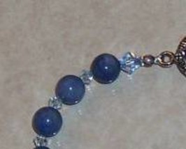Genuine Sky Blue Quartz And Swaroski Beads Bracelet - $49.99