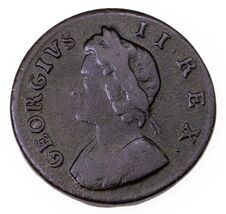 1734 Great Britain Farthing Coin in Very Fine Conditon KM # 572 - €99,13 EUR