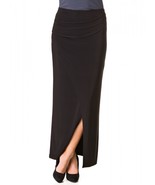 Exquisite Long Black &quot;Telissa&quot; Front-Split Skirt by Colletta  - £47.88 GBP