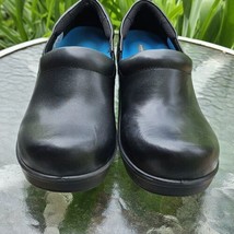 Dr. Scholls Work Shoes Leather Comfort Clogs Oil &amp; Slip Resistant Womens... - £15.25 GBP