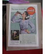 Vintage 1942 Coca-cola magazine ad &quot;You Taste its quality&quot; - £6.05 GBP