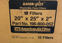  AAF American Air Filter 198-800-052 Panel Filter 20X25X&quot; Lot of 9 - $45.60