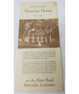 Historic Houmas House Brochure Louisiana 1978 Burnside River Boat Maps H... - $18.95