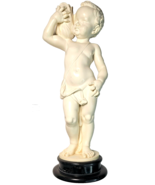 A. Giannelli Child Baby Boy Working Resin Alabaster Sculpture Signed 13 ... - £78.65 GBP