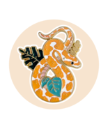 Reptile Animal Enamel Pin: Python Snake - $27.37 CAD