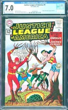 Justice League of America #9 (1962) CGC 7.0 -- O/w to white; Origin of the JLA - £312.89 GBP