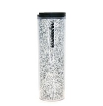 Starbucks Silver Sparkle Glitter Acrylic Holiday Travel Tumbler Cup 16 oz Grande - £43.25 GBP