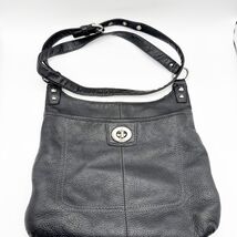 COACH Penelope Crossbody Purse Shoulder Bag Pebbled Leather Black Adjust... - $825.48 MXN