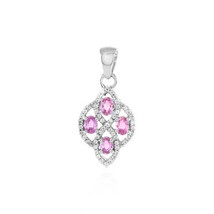 Jewelry of Venus fire Pendant of Earth Pink Madagascar sapphire silver pendant - £451.63 GBP