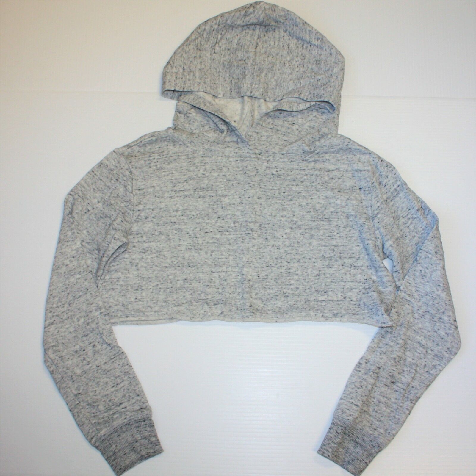 Primary image for Justice Girl's Gray Raw Hem Cropped Hoodie size 8 9 10