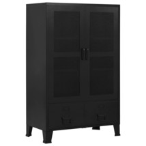vidaXL Black Steel Industrial File Cabinet Medium Size Lockable Drawer - $194.49