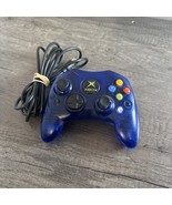 Original Xbox Controller S Wired NO DONGLE Blue OEM Microsoft X09-64241-01  - $26.40 CAD