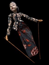 Vintage Indonesian Wood Nakula Wayang Golek Marionette Rod Puppet Doll 1... - $60.00