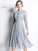 Queen New Arrival 2019 Spring Lace Dress Fashion Vintage Floral Hollow Out - £59.75 GBP+