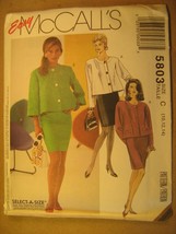 UNCUT Sewing Pattern 1992 McCALL&#39;S B 8,10,12 5803 JACKET Skirt [Z180] - £3.15 GBP