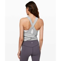 Lululemon Heathered Core Light Grey Turn to Tie Criss Cross Back Tank To... - $28.04