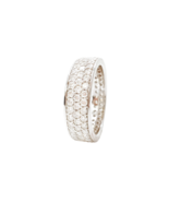18ct White Gold Triple Row Natural Diamond Full Eternity Wedding Band 1.... - €3.034,20 EUR