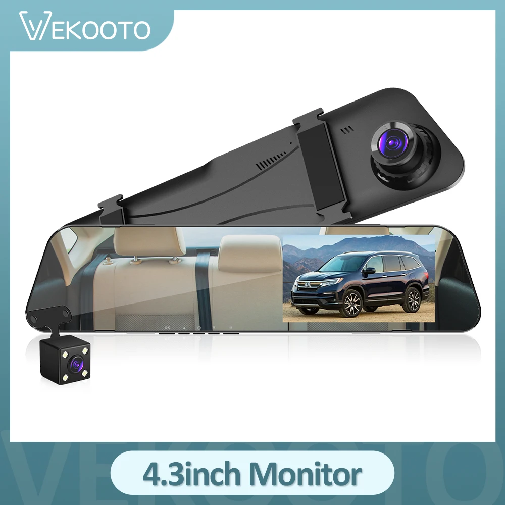 4.3&quot; Mirror Camera for Car Touch Screen Video Recorder Rearview mirror Dash Cam - £34.17 GBP+