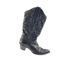 Corral Boots Womens  Black Goat Leather Sequin Inlay Snip Toe Western A1070 9.5 - £58.57 GBP