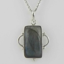 Massiccio 925 Argento Sterling Labradorite Ciondolo Collana Donna PSV-2126 - £27.10 GBP+