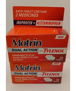 (2 Boxes)Motrin Dual Action with Tylenol, Fast-Acting Dual Action Pain R... - €8,48 EUR