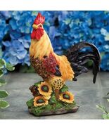 Motion Sensor ROOSTER Lifelike Sculpture Statue cock-a-doodle Garden Yar... - €37,58 EUR