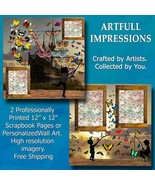 Children - Butterflies &amp;  Adventure -Set of 2 Personalized Wall Art or S... - $441.68 MXN