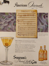 1946 Original Esquire Art WWII Era Art Ads Seagrams Gin Hallmark Game Bi... - $6.48