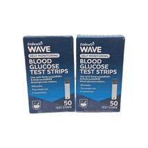 50 Embrace WAVE Blood Glucose Test Strips Lot Of 2 Exp.11/25 New - $27.12 CAD