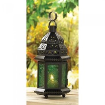 Green Glass Moroccan Lantern - £24.51 GBP