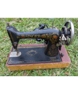 1910 RF 4-8 Singer Sewing Machine with Pedal &amp; Case Series G Red Eye Ste... - £126.65 GBP