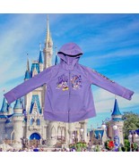 Walt Disney World Full Zip Embroidered Stitched Purple Fleece Sweatshirt... - $15.47