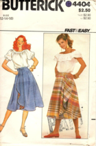 Butterick 4404 Misses 12 to 16 Reversable Skirt Vintage 80s Uncut Sewing Pattern - £7.42 GBP