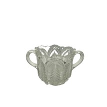 EAPG Thistle and Star Pattern Clear Glass Sugar Bowl - £13.23 GBP