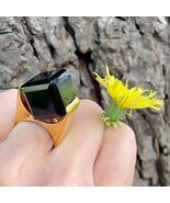 Natural HUGE QUARTZ Silver Ring  sMOKy Quartz Modernist Cube Ring + Gift... - $8,570.96 MXN