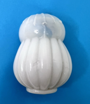 Antique Melon Cut Bulb Bird Cage Water Food Feeder Milk Glass Birdcage - $18.32