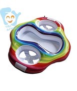 Inflatable Twin Baby Double Swim Float Seat Water Fun Toys Pool Floats - $45.95