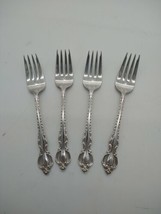 International Silver Plate Deep Silver Orl EAN S Set Of 4 Salad Forks 6 5/8&quot; - £19.98 GBP