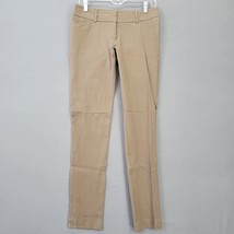 Mossimo Women Pants Size 4 Brown Stretch Preppy Skinny Flat Front Classic Khaki - £9.91 GBP