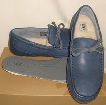 UGG CHESTER New Navy Leather/Sheepskin Moccasin Loafers Slip On US 7 NIB 1004247 - $62.27