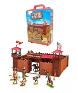 Fort Apache Vintage Old West Cowboy Indian Figures Luxury Battle Playset - $165.49 CAD