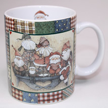 Christmas Lang And Wise Coffee Mug Santa&#39;s On The Shelf Baldwin Patchwor... - £8.42 GBP