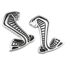 2pcs 3D  Car Stickers Decals Front Hood Grill Emblem for  Shelby Logo  GT500 Mon - £46.85 GBP