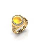 7.50 Carat Yellow sapphire Gemstone Adjustable Ring Gold Plated And Oval... - €46,42 EUR