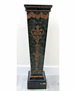 Castilian Imports Tall Gold Urn Drape Rope Green Pedestal Plant Stand It... - €756,36 EUR